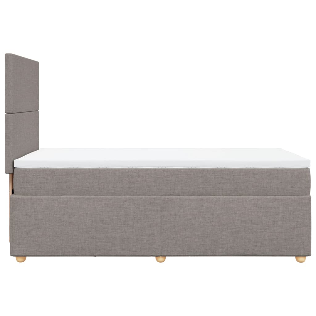Sommier à lattes de lit avec matelas Taupe 90x190 cm Tissu - XIOS