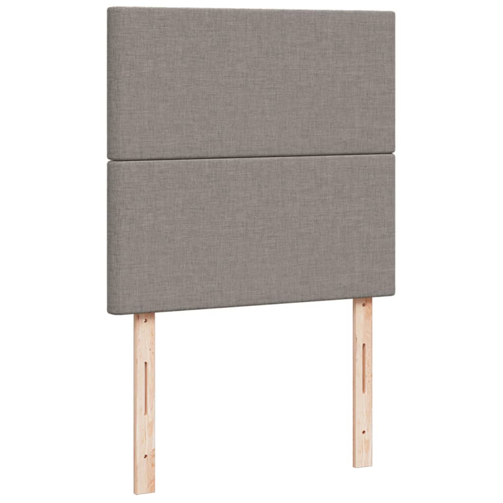 Sommier à lattes de lit avec matelas Taupe 90x190 cm Tissu - XIOS