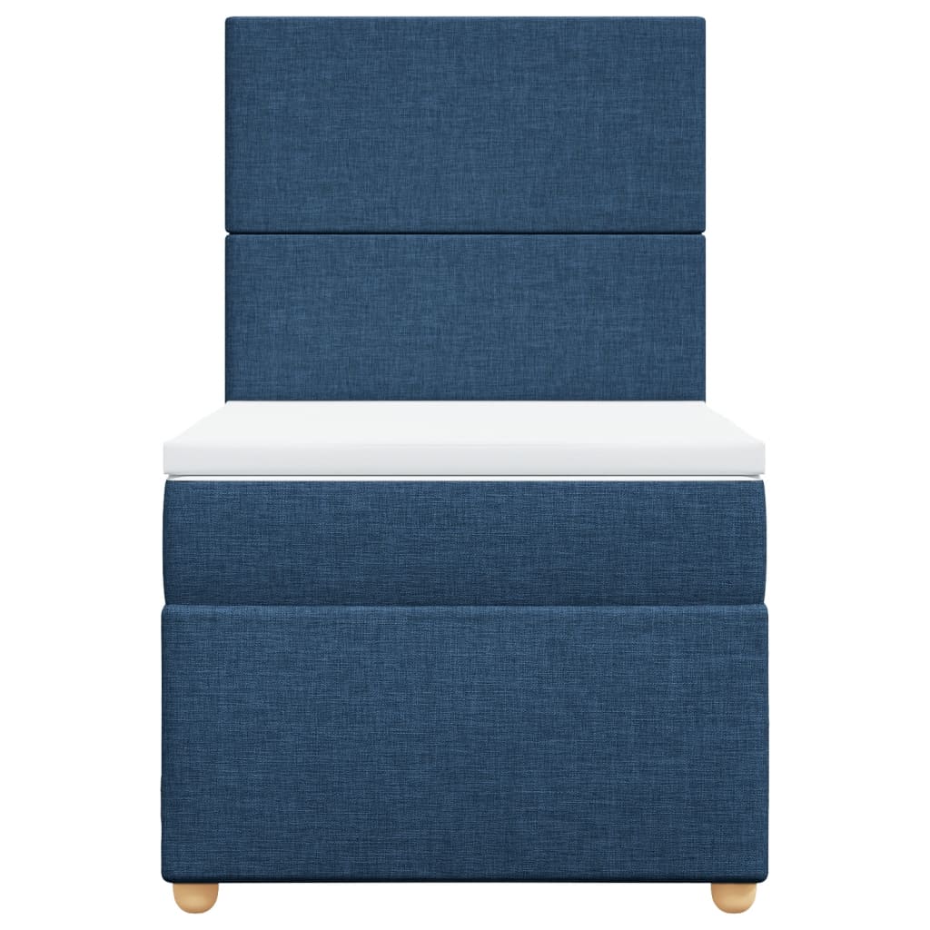 Sommier à lattes de lit avec matelas Bleu 90x190 cm Tissu - XIOS