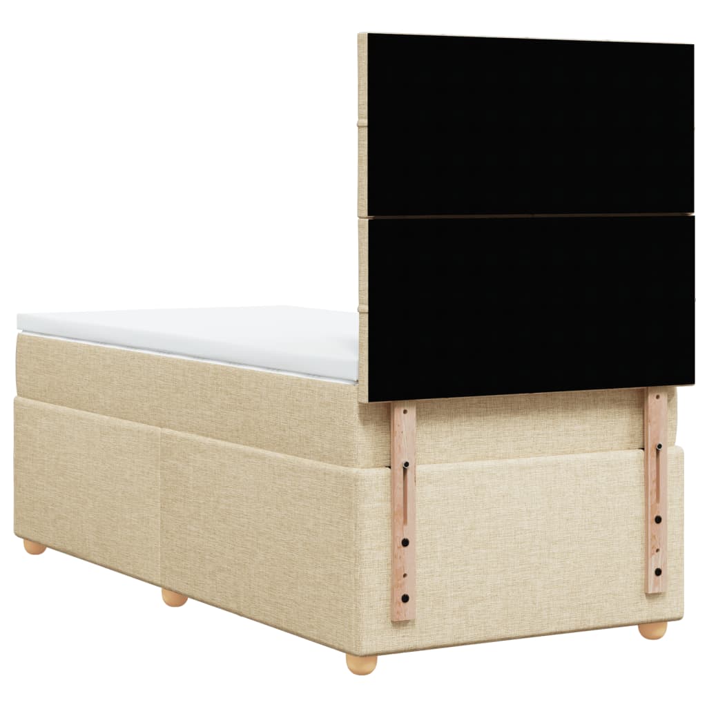 Sommier à lattes de lit et matelas Crème 90x190 cm Tissu - XIOS