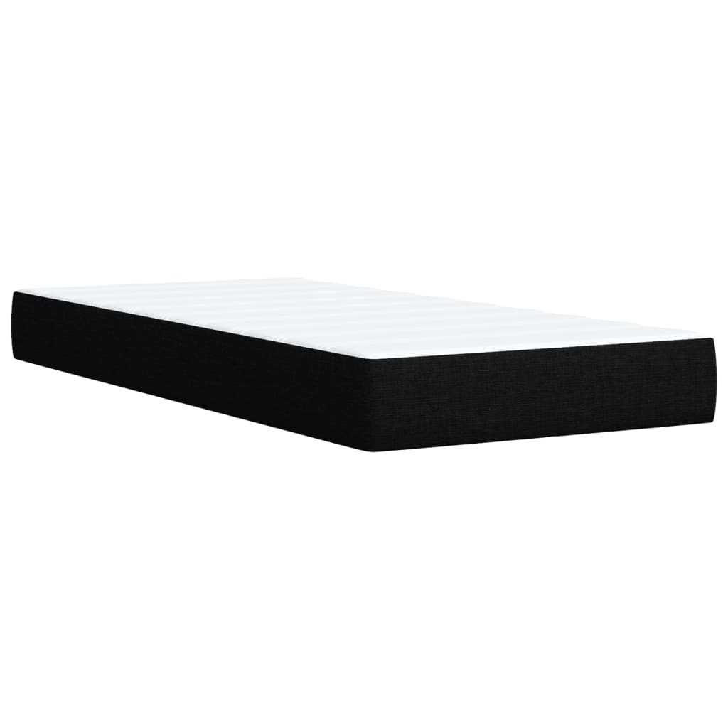 Sommier à lattes de lit avec matelas Noir 90x190 cm Tissu - XIOS