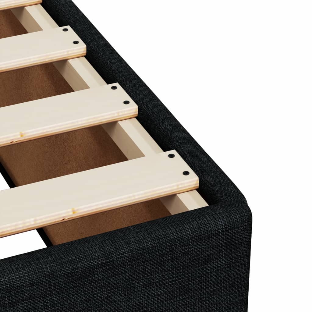 Sommier à lattes de lit avec matelas Noir 90x190 cm Tissu - XIOS