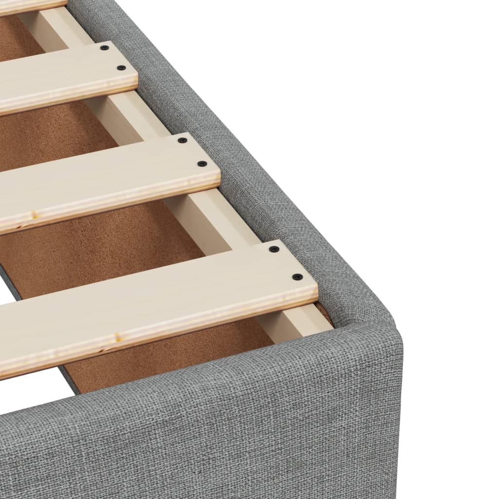 Sommier à lattes de lit et matelas Gris clair 90x190 cm Tissu - XIOS