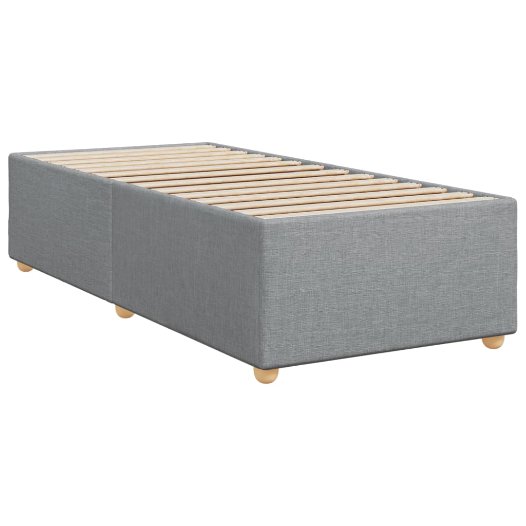 Sommier à lattes de lit avec matelas Gris clair 90x200 cm Tissu - XIOS
