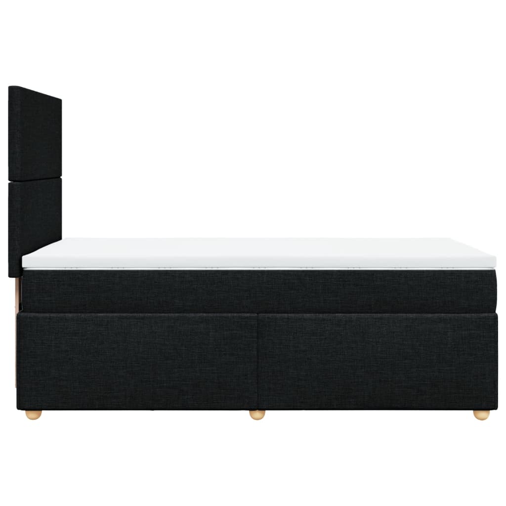 Sommier à lattes de lit avec matelas Noir 90x200 cm Tissu - XIOS