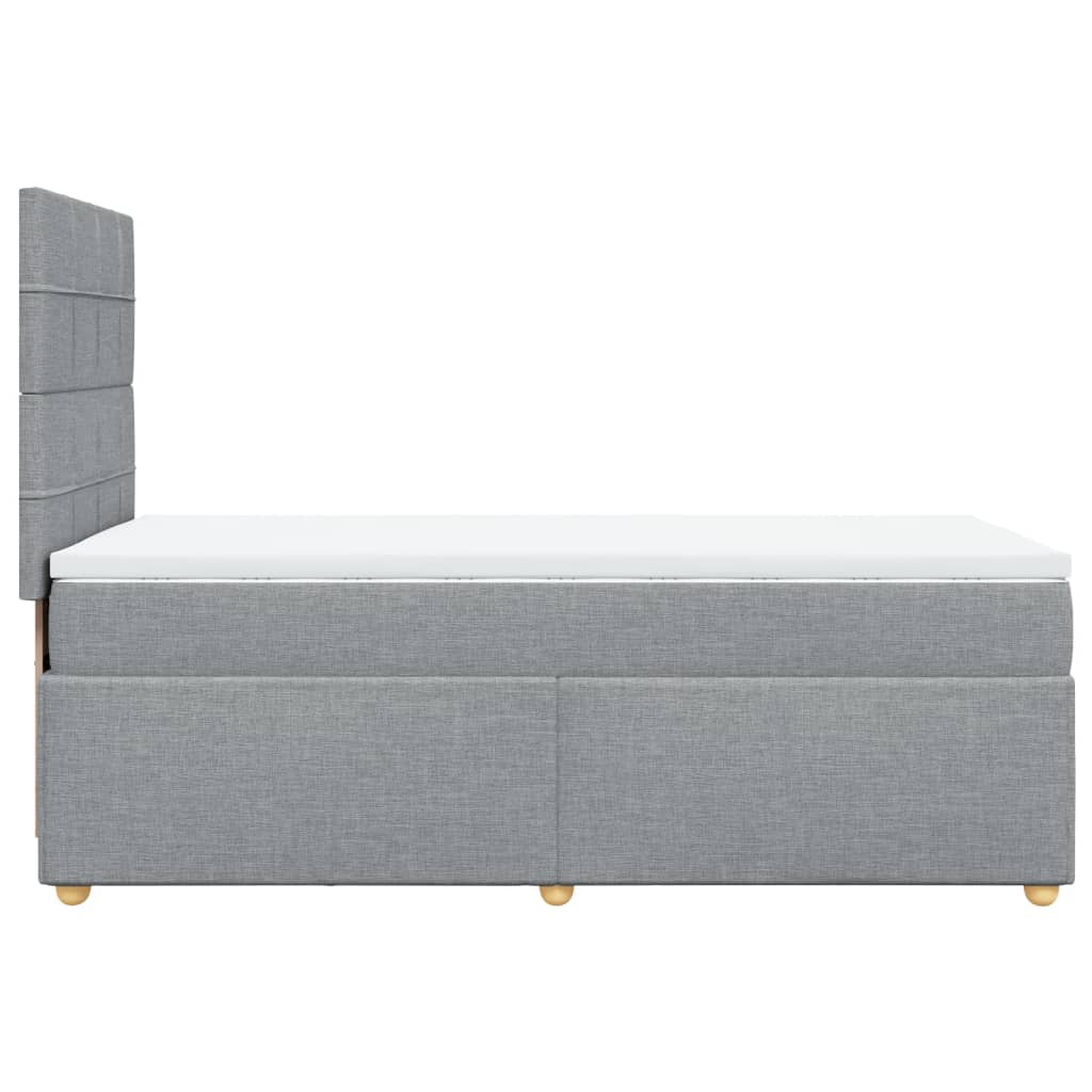 Sommier à lattes de lit avec matelas Gris clair 90x200 cm Tissu - XIOS