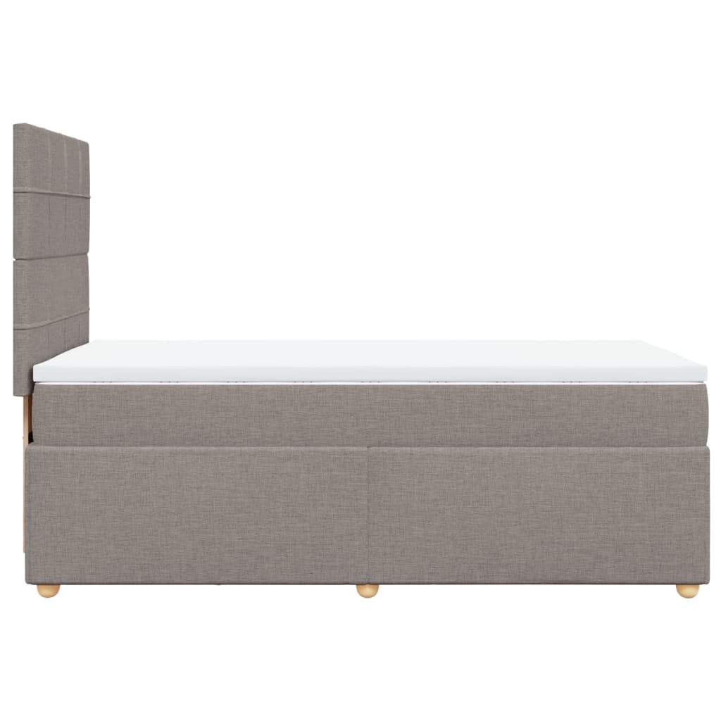 Sommier à lattes de lit avec matelas Taupe 90x200 cm Tissu - XIOS