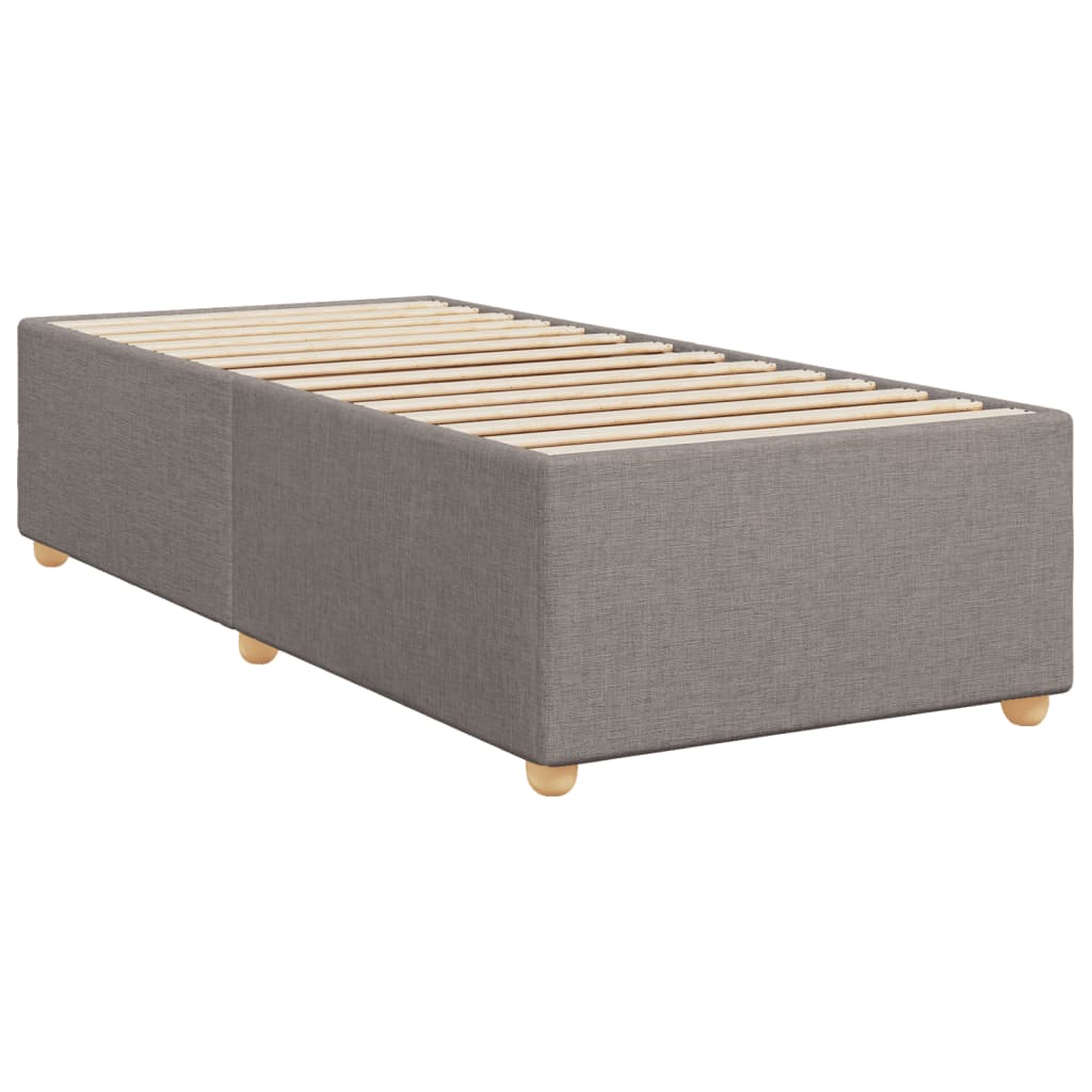 Sommier à lattes de lit avec matelas Taupe 90x200 cm Tissu - XIOS
