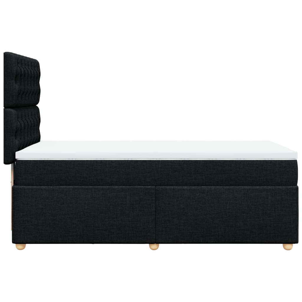 Sommier à lattes de lit avec matelas Noir 90x200 cm Tissu - XIOS