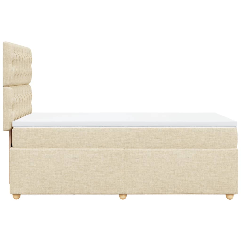 Sommier à lattes de lit avec matelas Crème 90x200 cm Tissu - XIOS