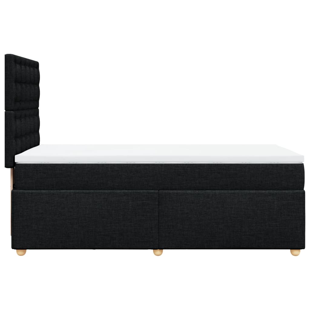 Sommier à lattes de lit avec matelas Noir 90x200 cm Tissu - XIOS