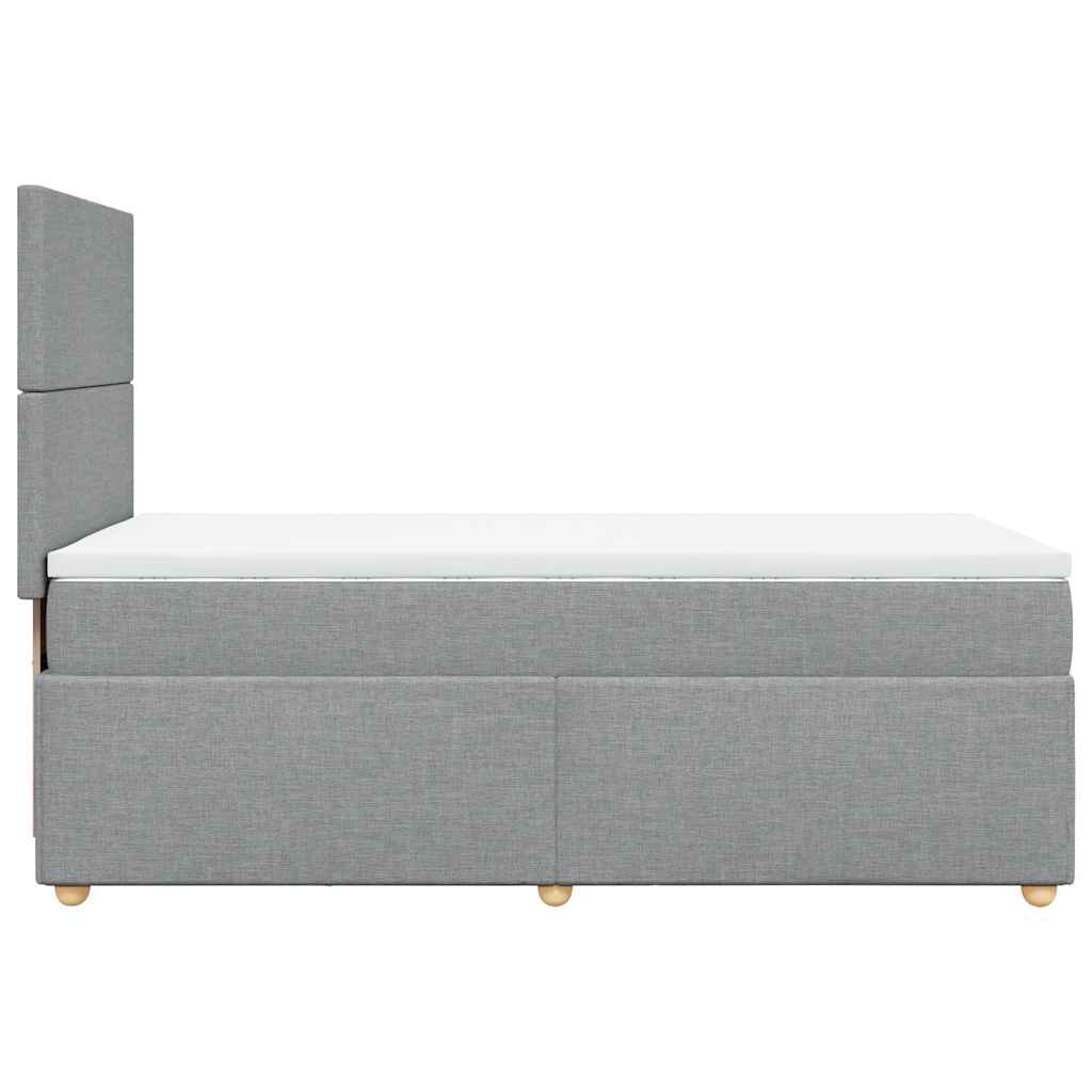 Sommier à lattes de lit avec matelas Gris clair 100x200cm Tissu - XIOS
