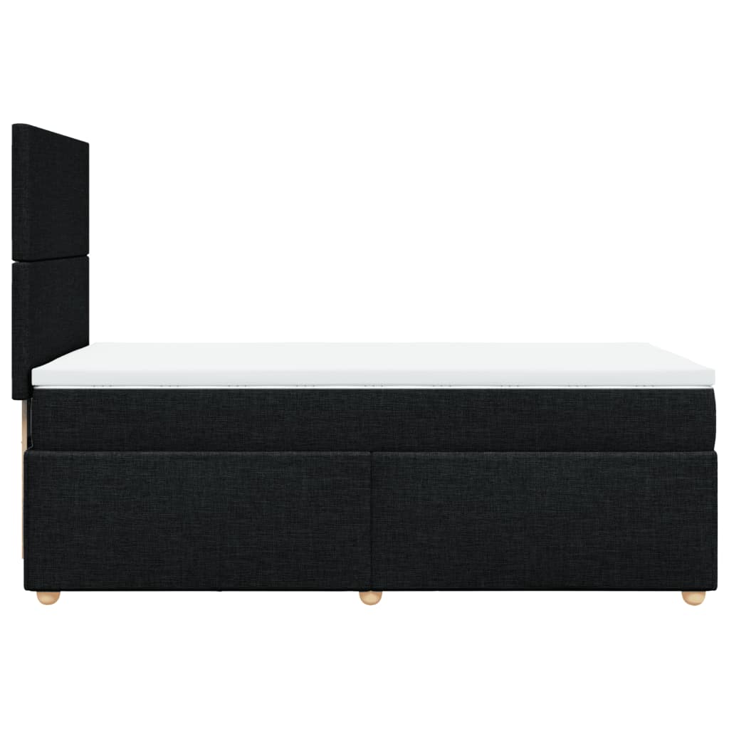 Sommier à lattes de lit avec matelas Noir 100x200 cm Tissu - XIOS