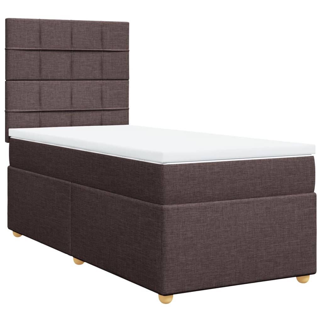 Sommier à lattes de lit avec matelas Marron foncé 100x200 cm - XIOS