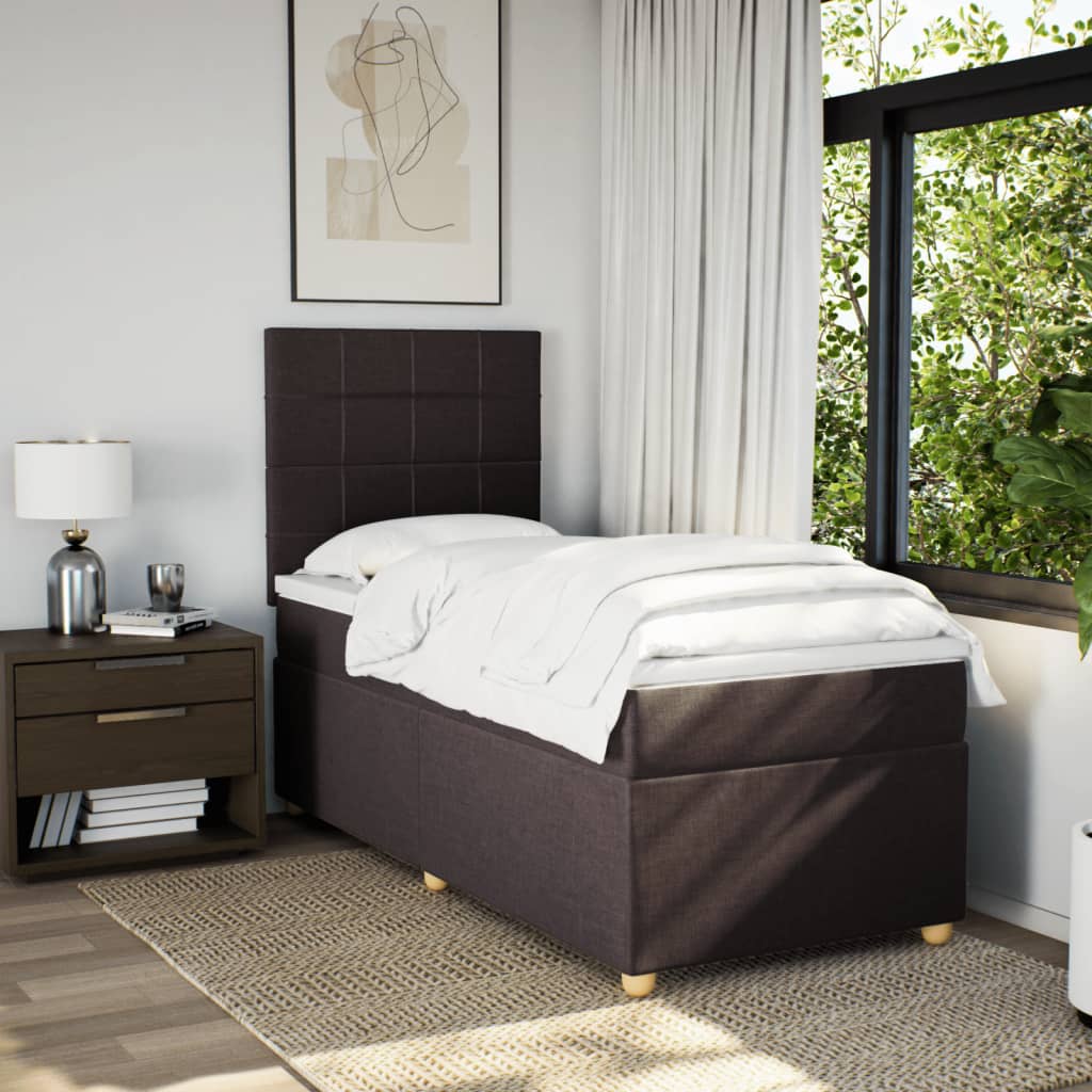 Sommier à lattes de lit avec matelas Marron foncé 100x200 cm - XIOS