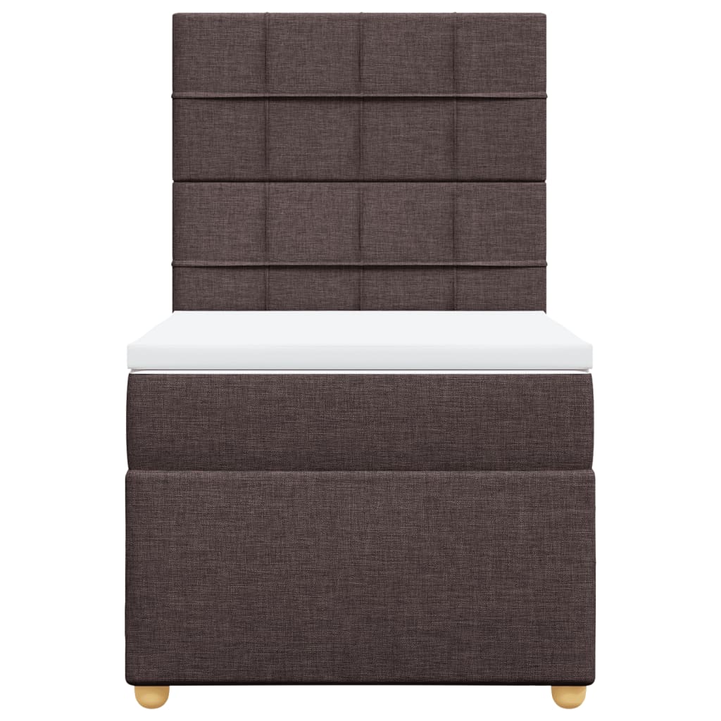 Sommier à lattes de lit avec matelas Marron foncé 100x200 cm - XIOS