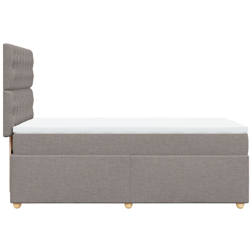 Sommier à lattes de lit avec matelas Taupe 100x200 cm Tissu - XIOS