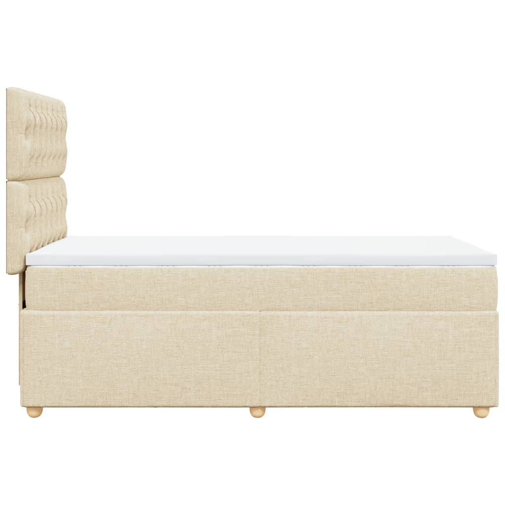 Sommier à lattes de lit avec matelas Crème 100x200 cm Tissu - XIOS