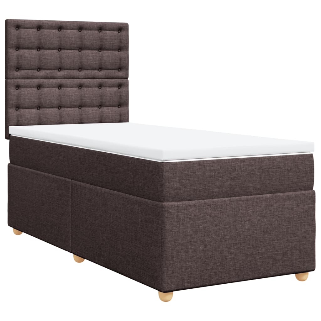 Sommier à lattes de lit avec matelas Marron foncé 100x200 cm - XIOS
