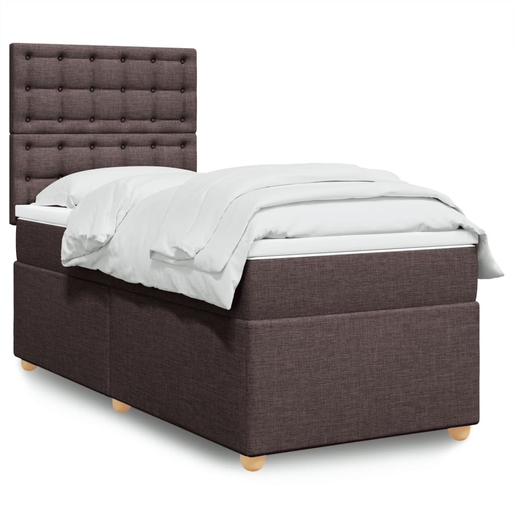 Sommier à lattes de lit avec matelas Marron foncé 100x200 cm - XIOS