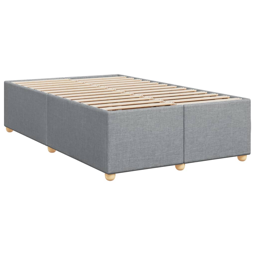 Sommier à lattes de lit et matelas gris clair 120x190 cm tissu - XIOS