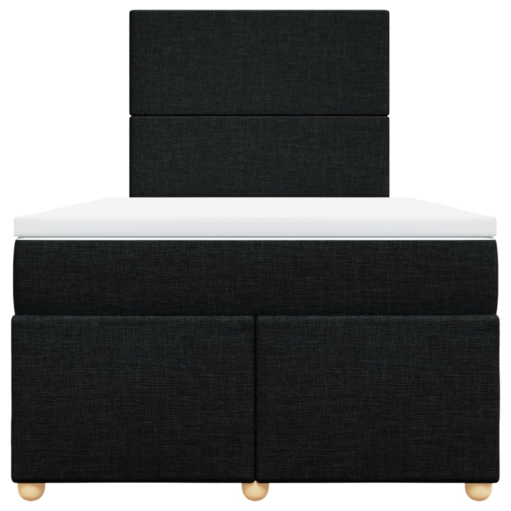 Sommier à lattes de lit avec matelas Noir 120x200 cm Tissu - XIOS