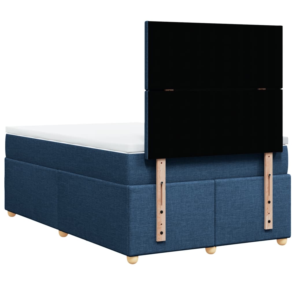 Sommier à lattes de lit avec matelas Bleu 120x200 cm Tissu - XIOS