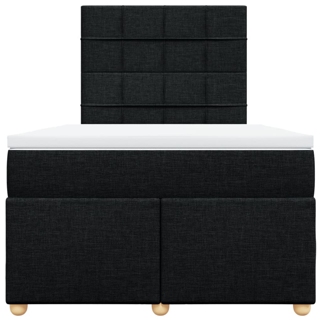 Sommier à lattes de lit avec matelas Noir 120x200 cm Tissu - XIOS