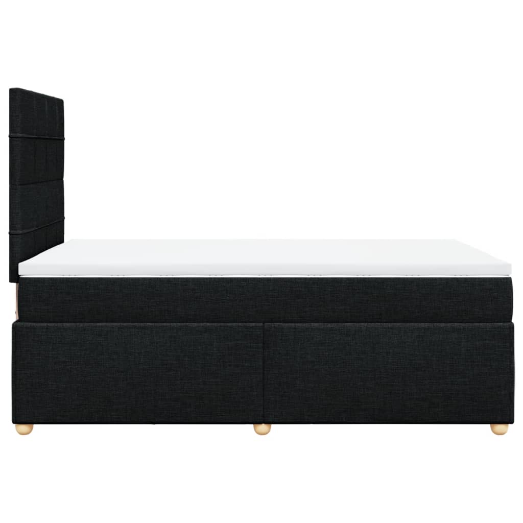 Sommier à lattes de lit avec matelas Noir 120x200 cm Tissu - XIOS