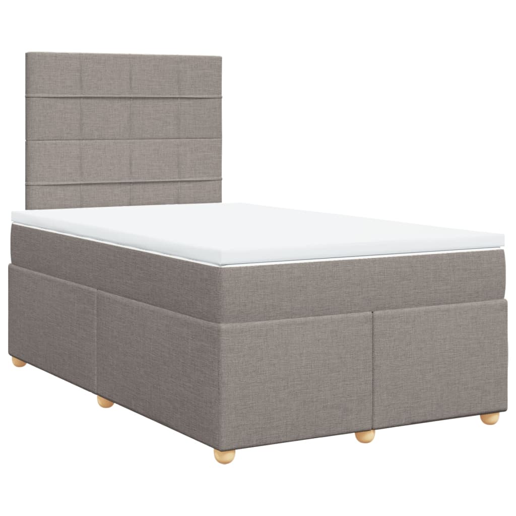 Sommier à lattes de lit avec matelas Taupe 120x200 cm Tissu - XIOS