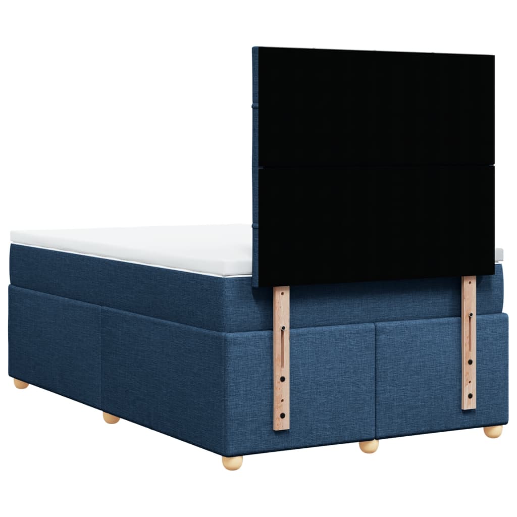 Sommier à lattes de lit avec matelas Bleu 120x200 cm Tissu - XIOS