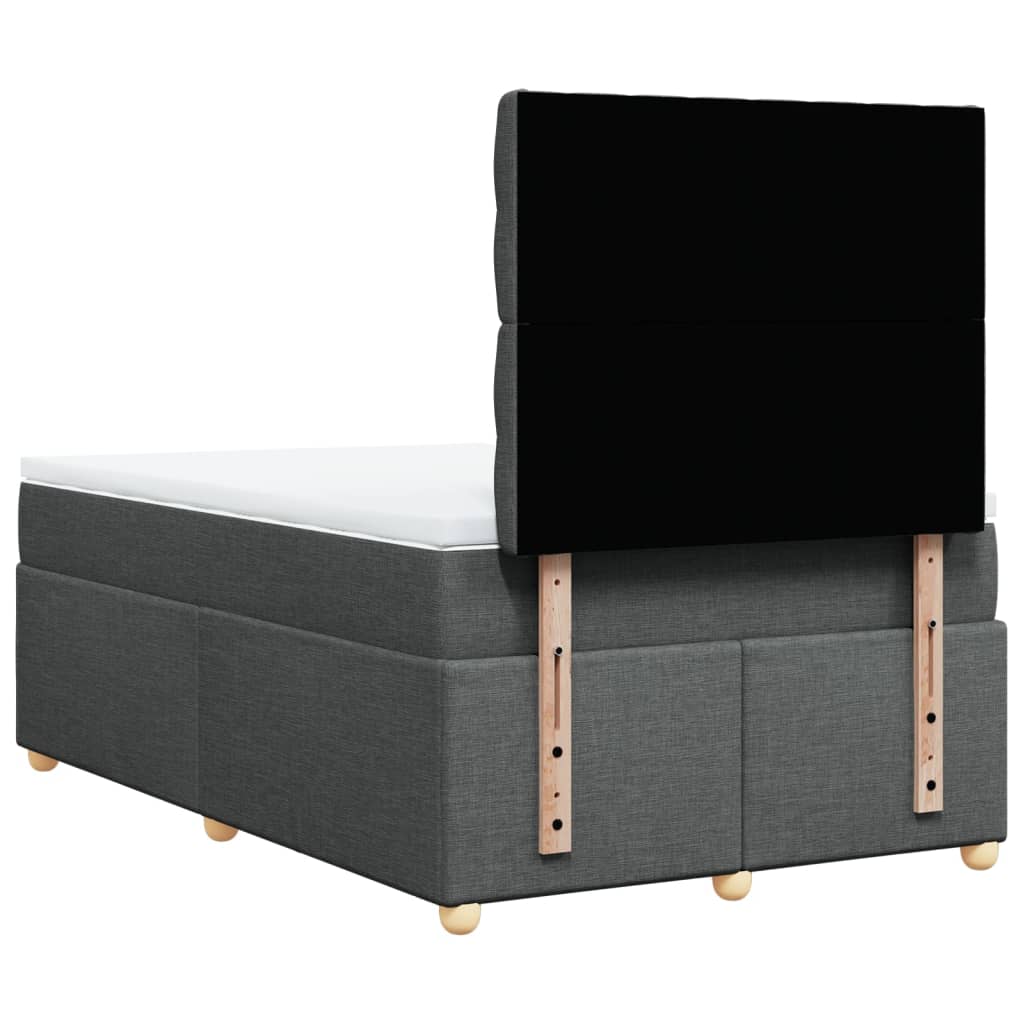 Sommier à lattes de lit avec matelas Gris foncé 120x200cm Tissu - XIOS