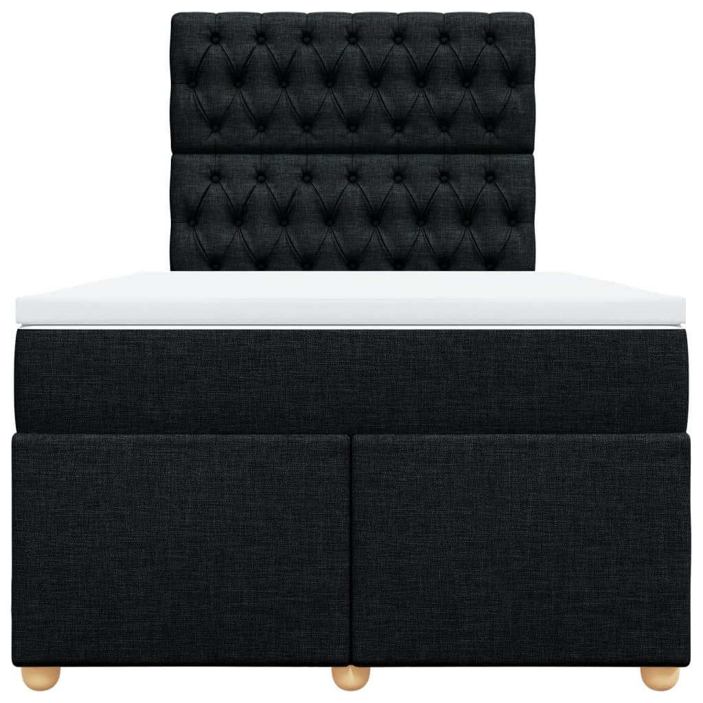Sommier à lattes de lit avec matelas Noir 120x200 cm Tissu - XIOS