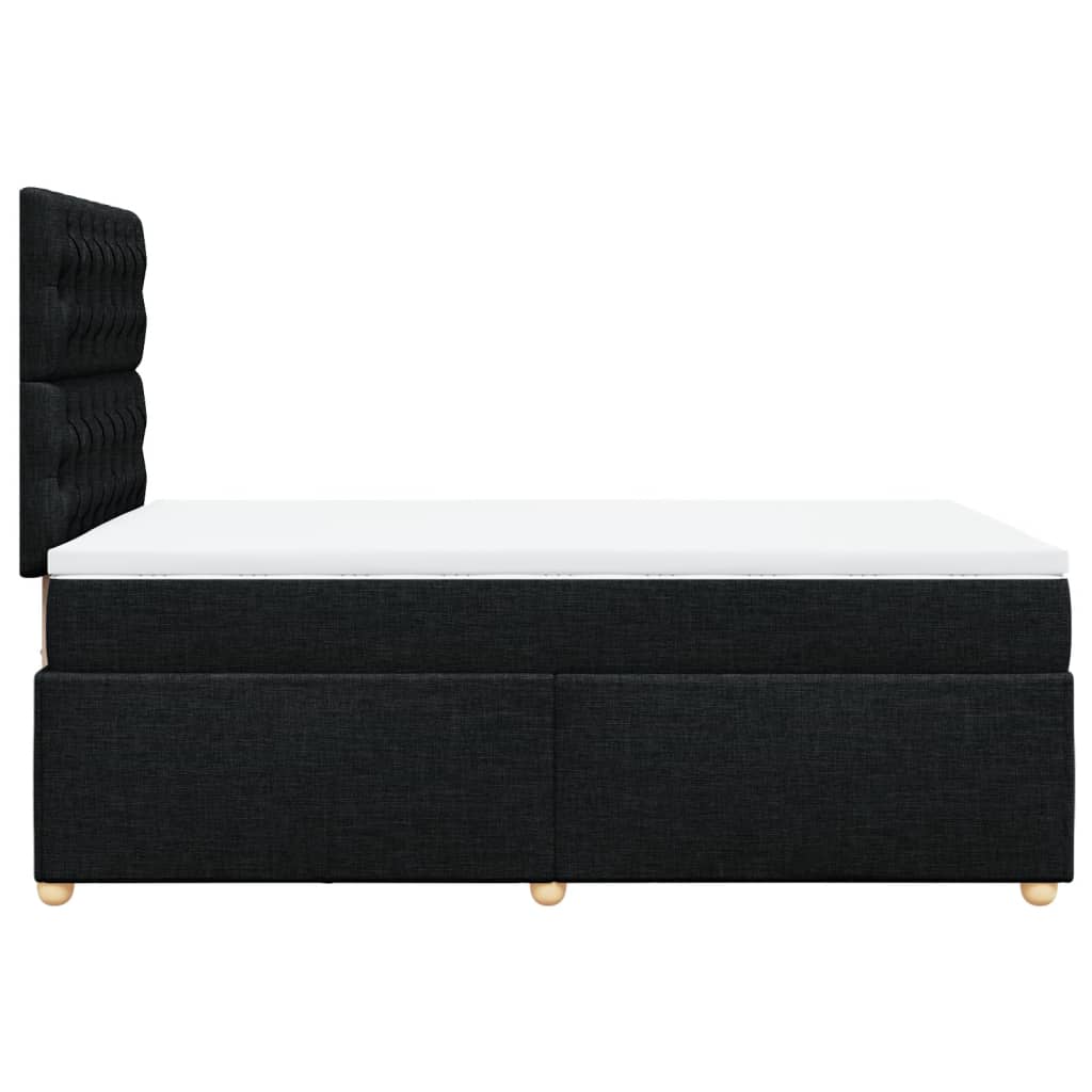 Sommier à lattes de lit avec matelas Noir 120x200 cm Tissu - XIOS