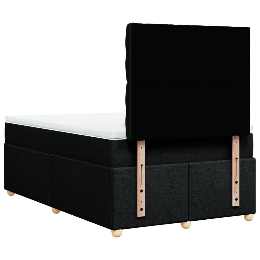 Sommier à lattes de lit avec matelas Noir 120x200 cm Tissu - XIOS