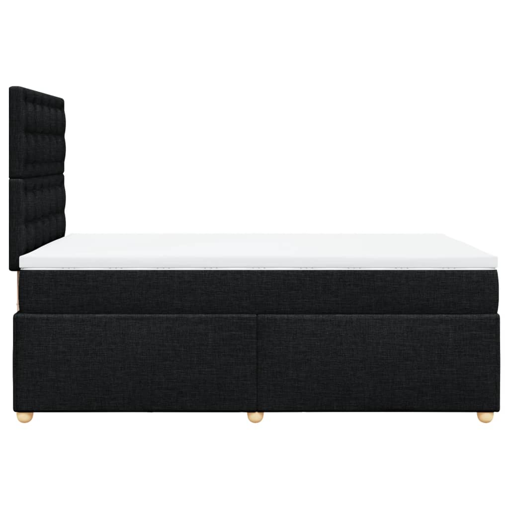 Sommier à lattes de lit avec matelas Noir 120x200 cm Tissu - XIOS