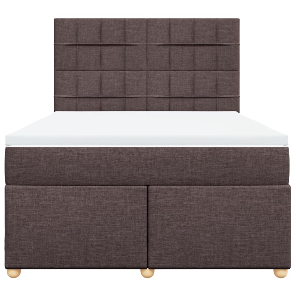 Sommier à lattes de lit avec matelas Marron foncé 140x190 cm - XIOS