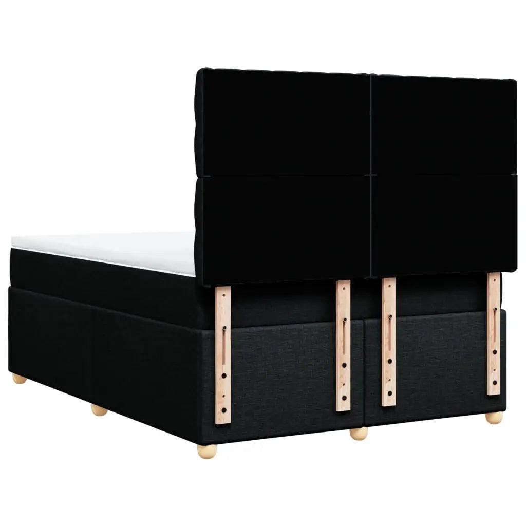 Sommier à lattes de lit avec matelas Noir 140x190 cm Tissu - XIOS