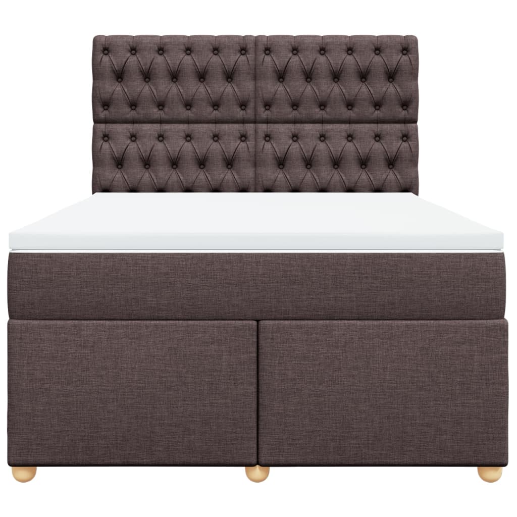Sommier à lattes de lit avec matelas Marron foncé 140x190 cm - XIOS