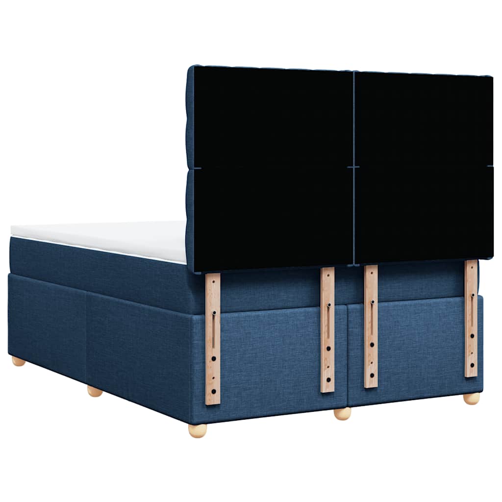 Sommier à lattes de lit avec matelas Bleu 140x190 cm Tissu - XIOS