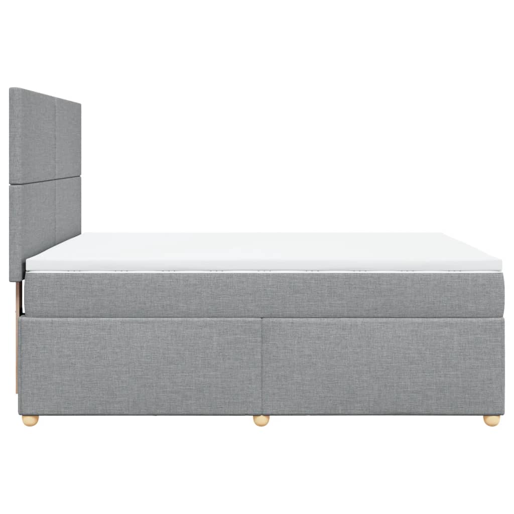 Sommier à lattes de lit avec matelas Gris clair 140x200cm Tissu - XIOS
