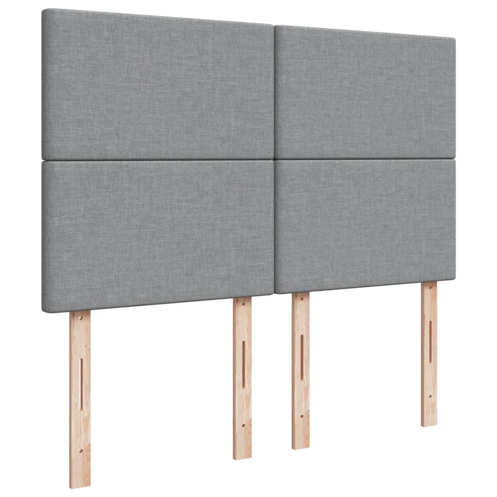 Sommier à lattes de lit avec matelas Gris clair 140x200cm Tissu - XIOS