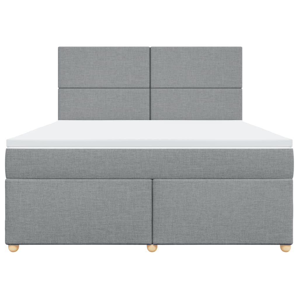 Sommier à lattes de lit avec matelas Gris clair 180x200cm Tissu - XIOS
