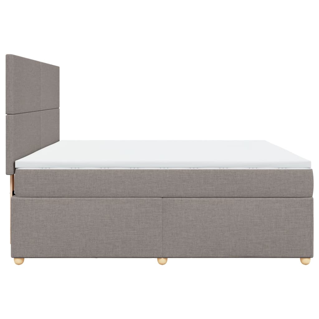 Sommier à lattes de lit avec matelas Taupe 180x200 cm Tissu - XIOS