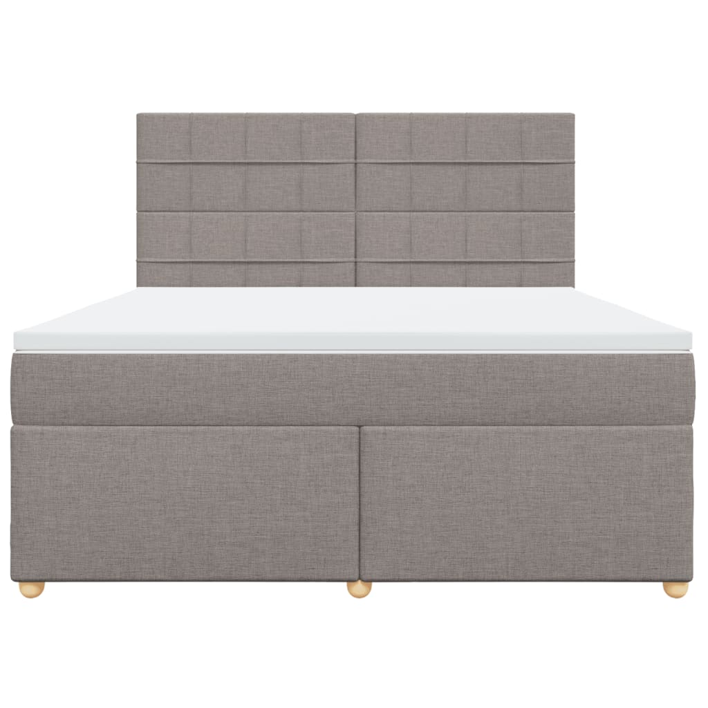 Sommier à lattes de lit avec matelas Taupe 180x200 cm Tissu - XIOS
