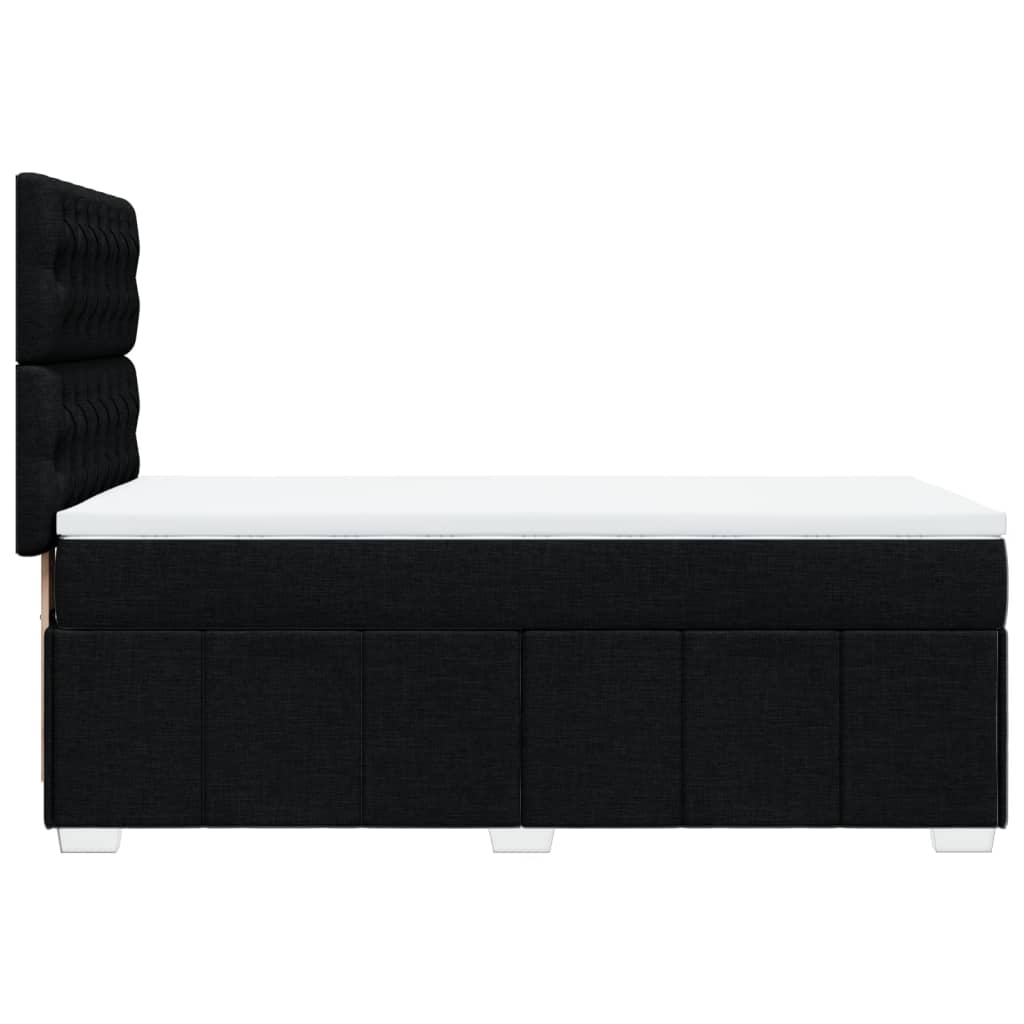 Sommier à lattes de lit et matelas Noir 80x200 cm Tissu - XIOS