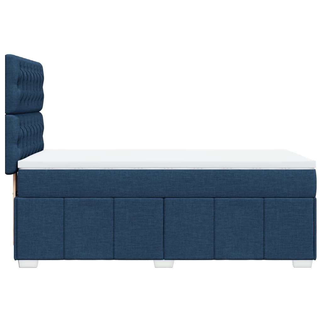 Sommier à lattes de lit avec matelas Bleu 80x200 cm Tissu