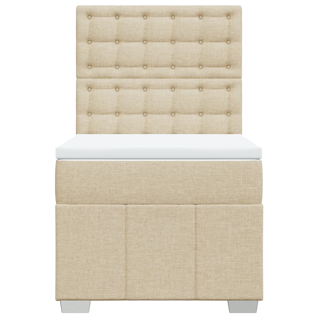 Sommier à lattes de lit avec matelas Crème 80x200 cm Tissu - XIOS