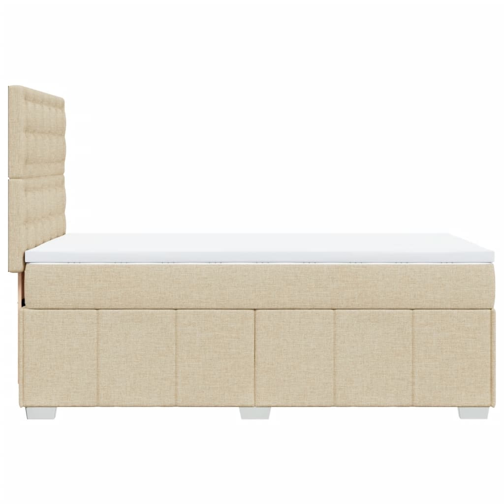 Sommier à lattes de lit avec matelas Crème 80x200 cm Tissu - XIOS