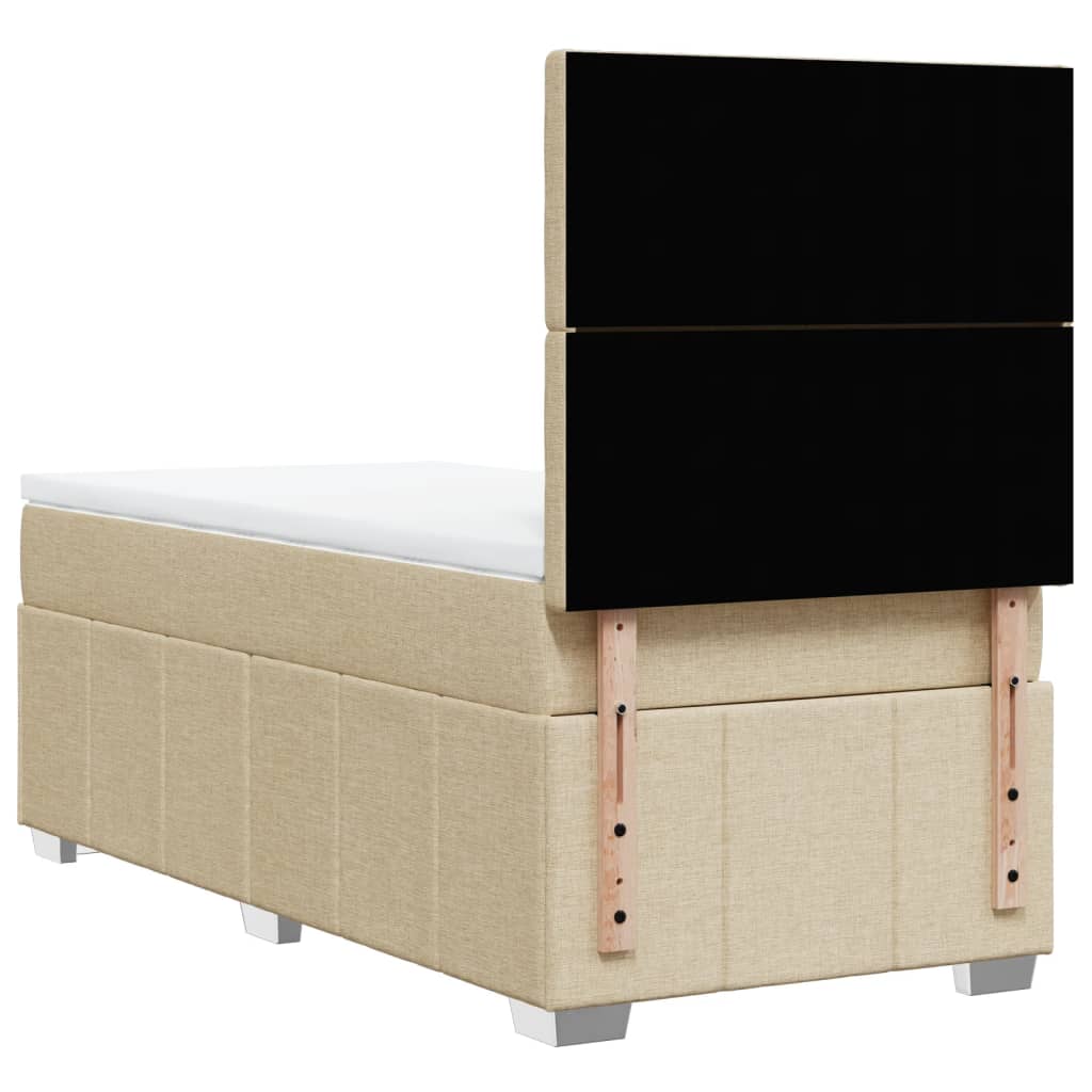 Sommier à lattes de lit avec matelas Crème 80x200 cm Tissu - XIOS
